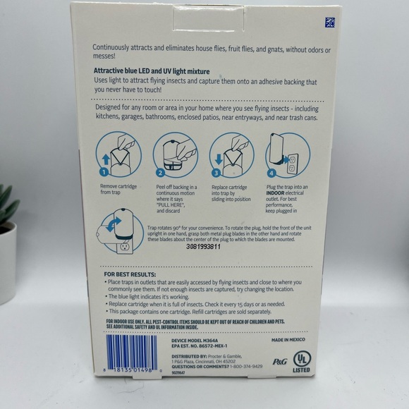 ZEVO Flying Insect Trap Plug In Device New NIB - Picture 2 of 7